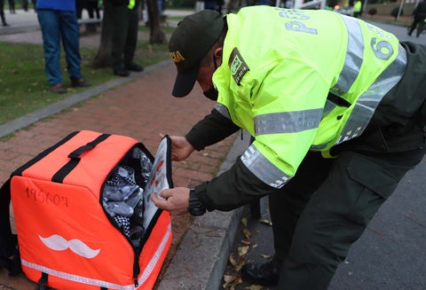Operativos a domiciliarios en Bogotá