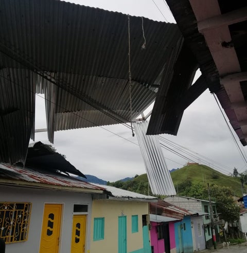 Afectaciones por lluvias en Herveo, Tolima.