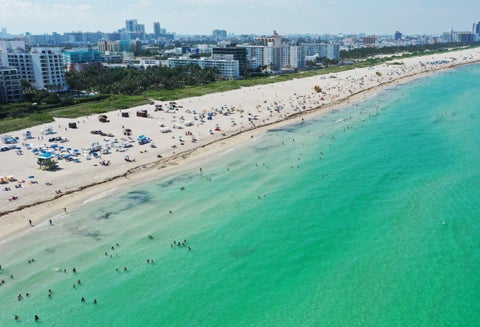 Playas de Miami Beach en plena pandemia