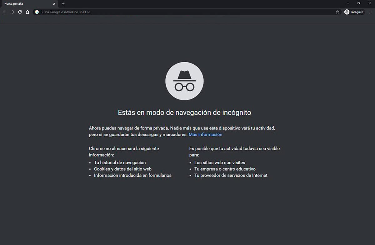 Google Chrome y su modo incógnito d