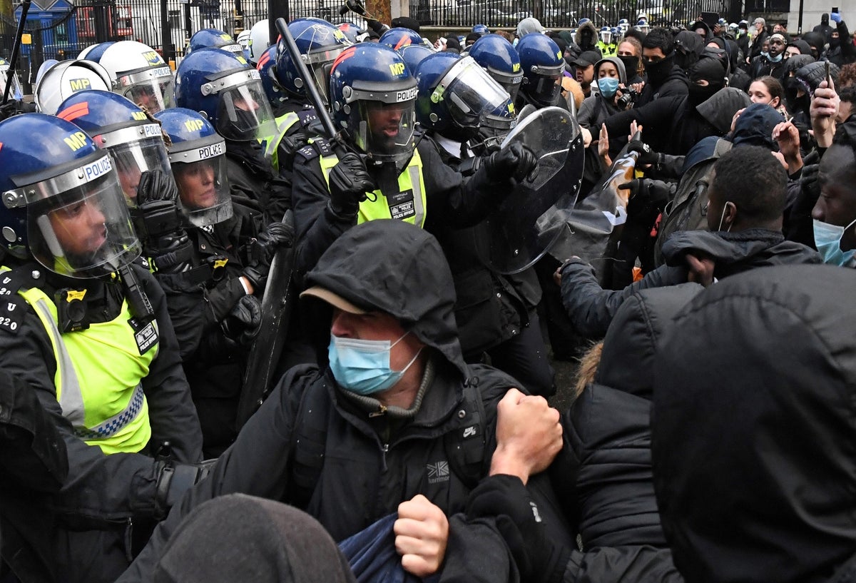 Protestas en Londres por George Floyd