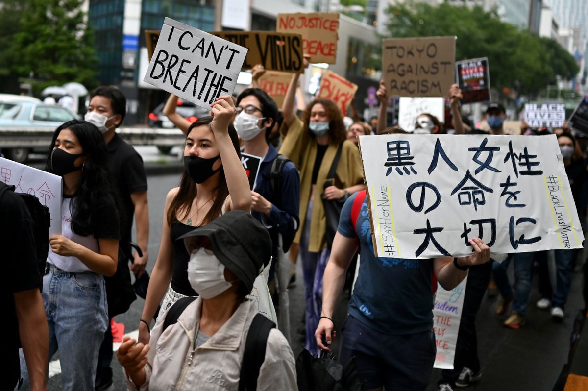 Protestas en Tokio.