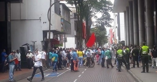 Protesta vendedores informales.
