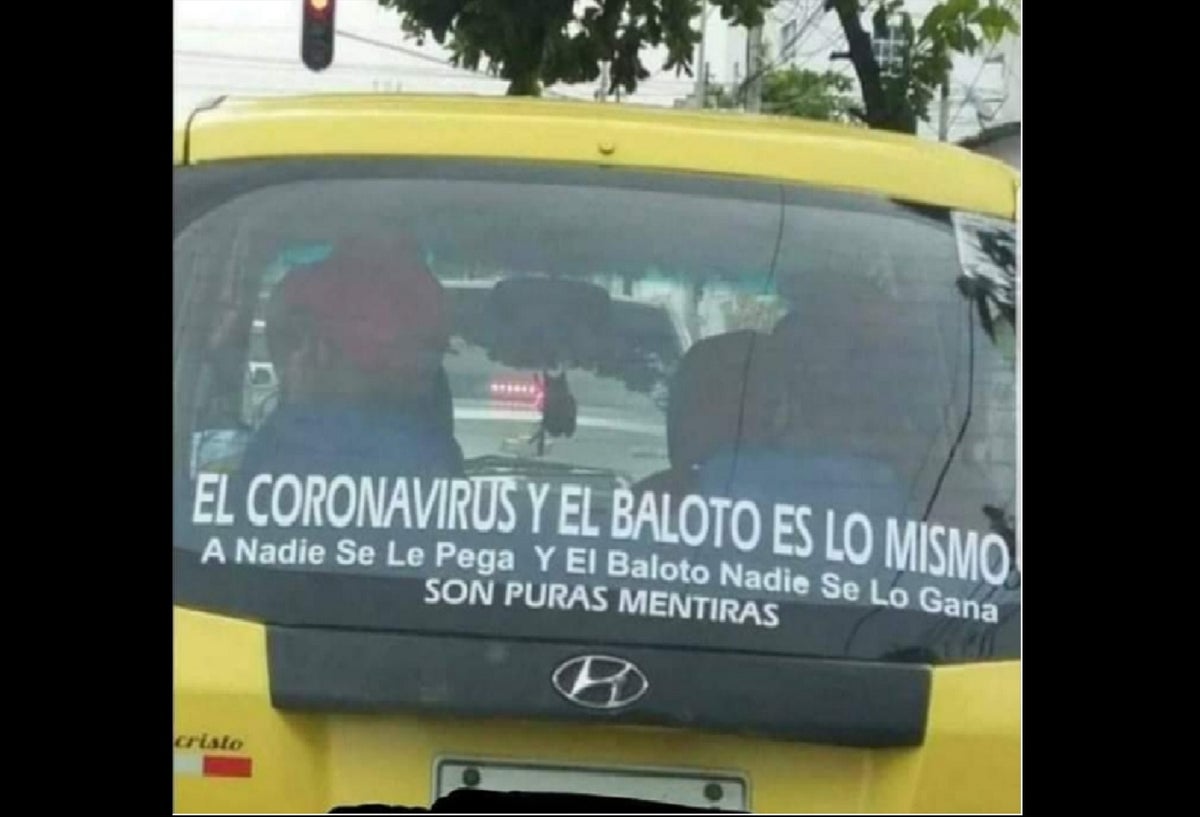 Taxista dice que el coronavirus es una farsa