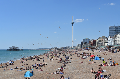 Playas en el Reino Unido en tiempo de pandemia