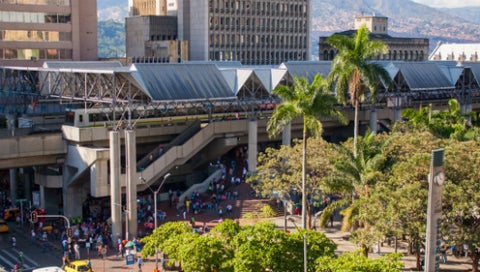 Imagen de la estación Parque Berrío antes de la pandemia.