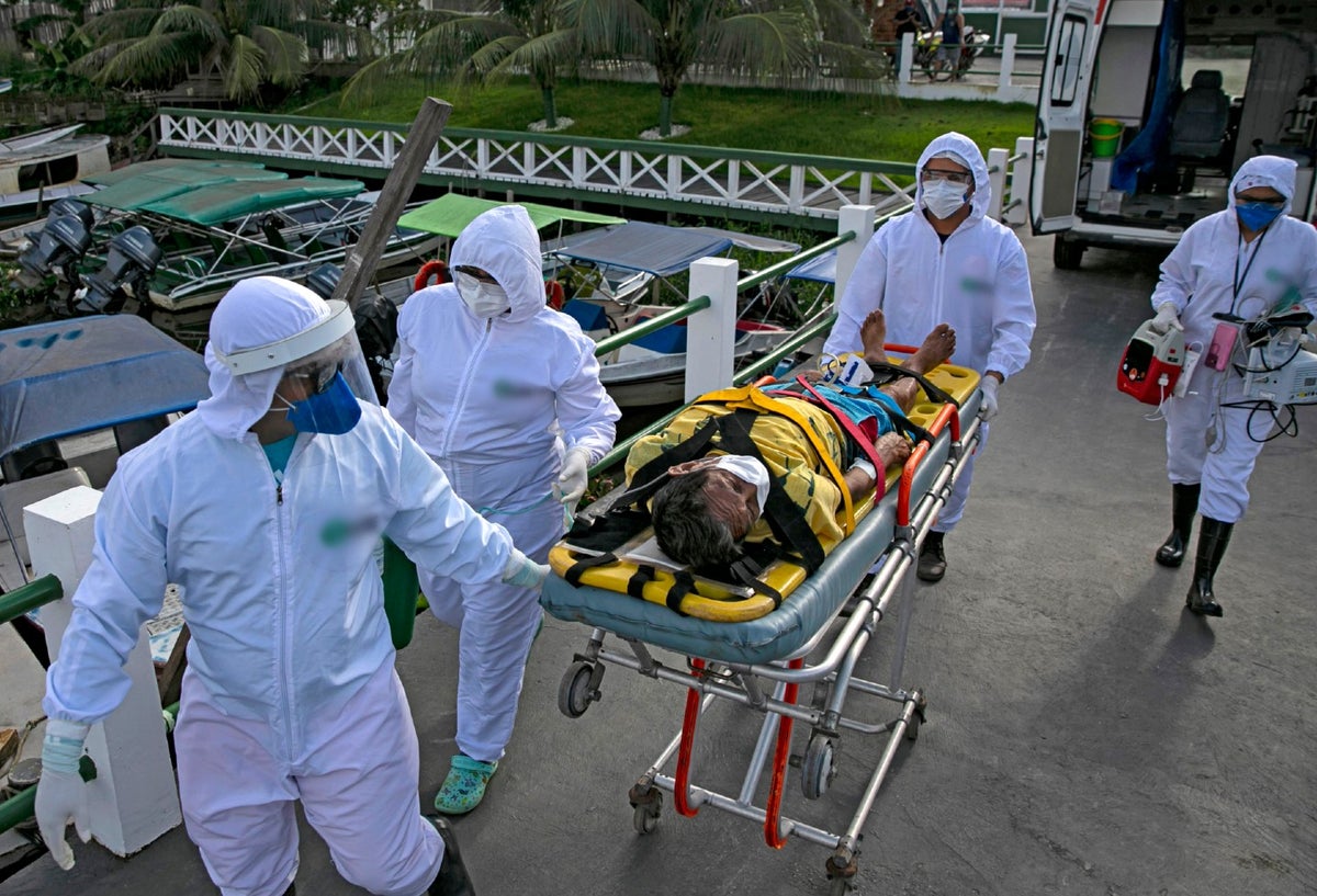Pacientes contagiados de coronavirus en Brasil