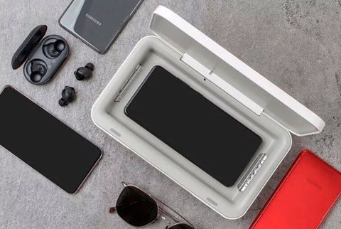 Caja Samsung para esterilizar teléfonos