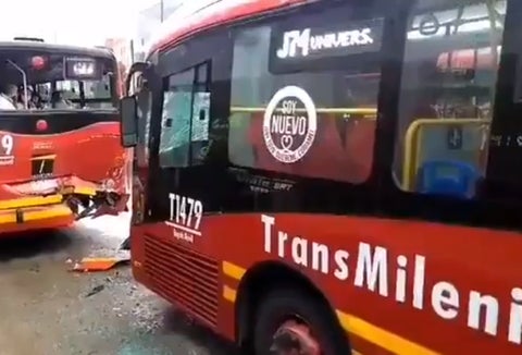 Choque en Transmilenio 22 de julio de 2020