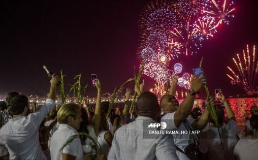 Fin de año en Copacabana, Río de Janeiro, Brasil