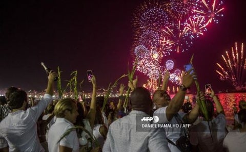 Fin de año en Copacabana, Río de Janeiro, Brasil
