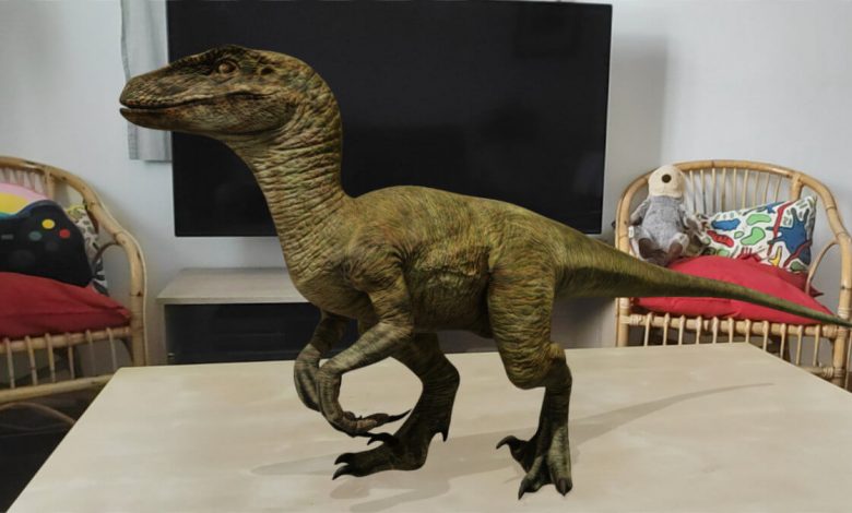 Dinosaurio en realidad aumentada de Google