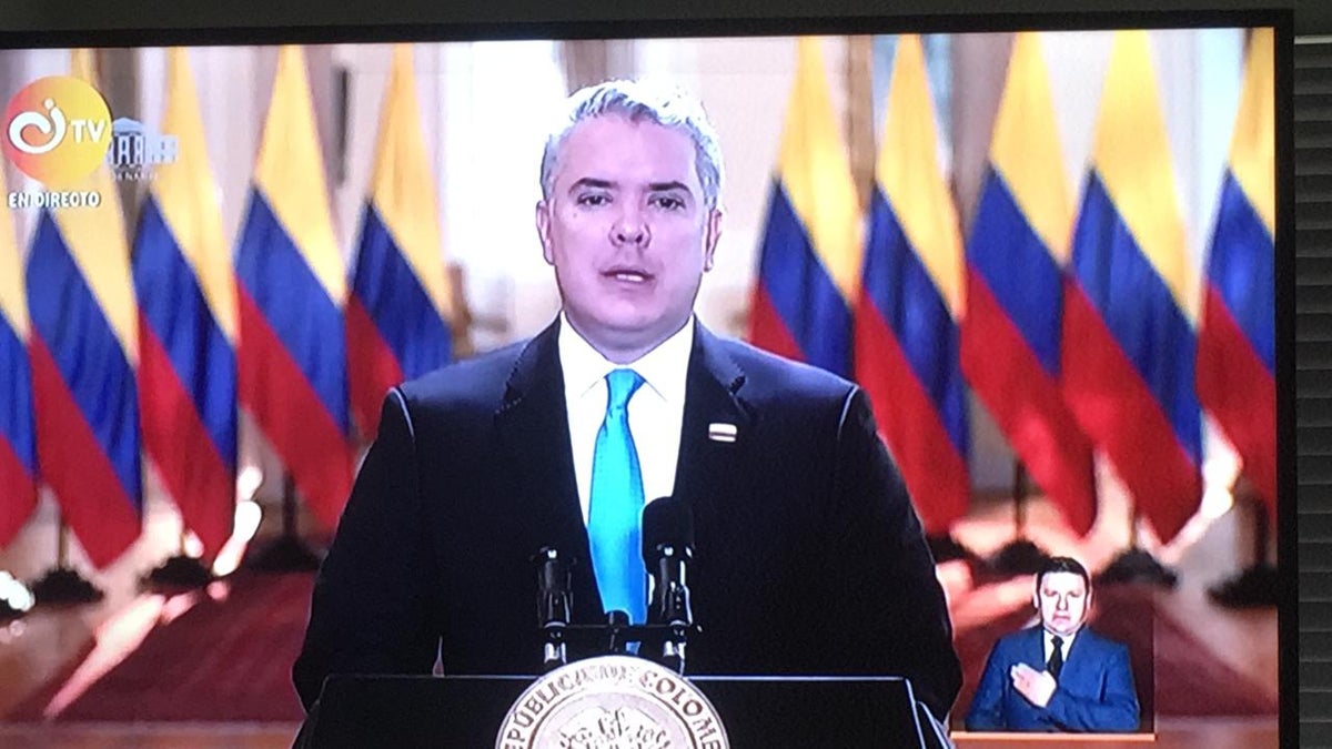 Presidente Iván Duque instalando el Congreso