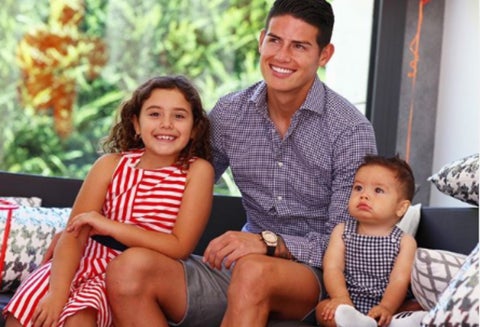 James Rodríguez y sus hijos