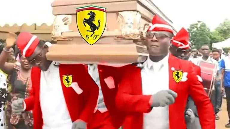 Los memes del choque de los dos carros de Ferrari en la Fórmula 1