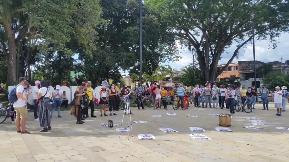 Protesta Colectivos Feministas Tebaida, Quindío