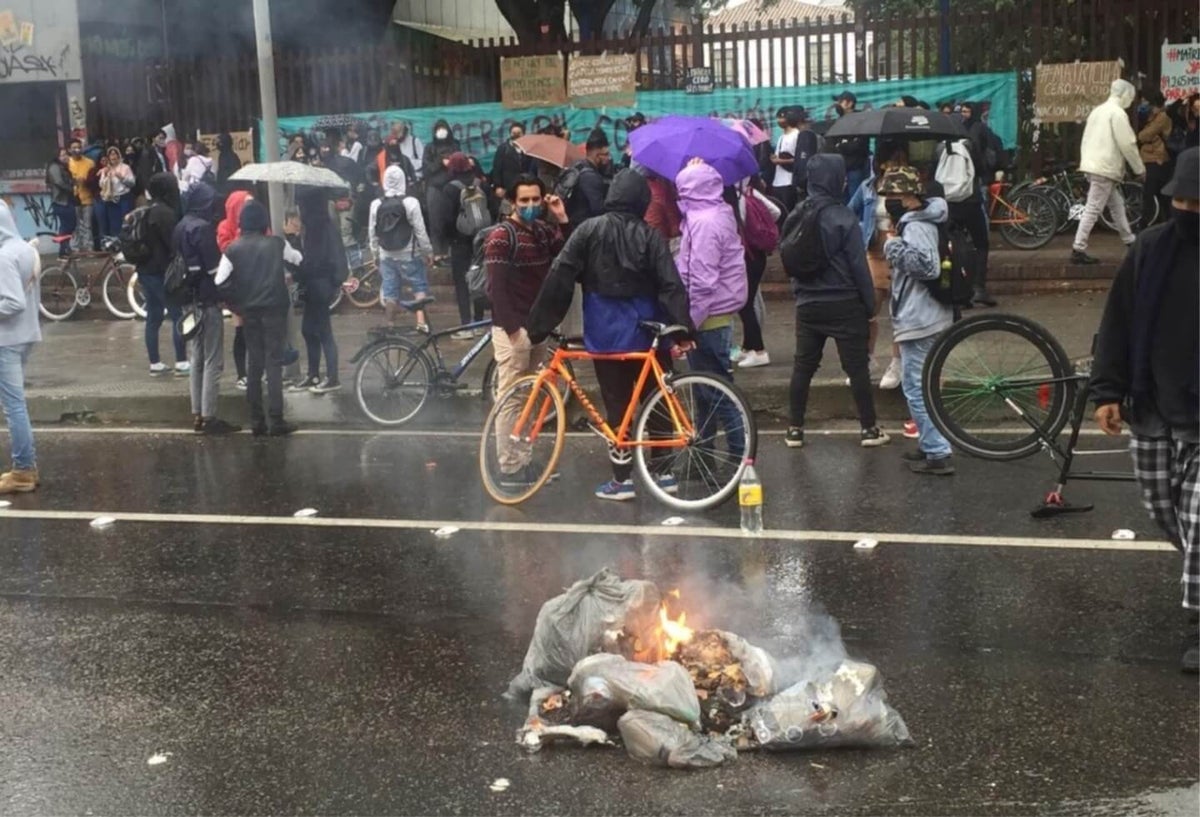 Protestas en la Universidad Pedagógica 6 de julio de 2020