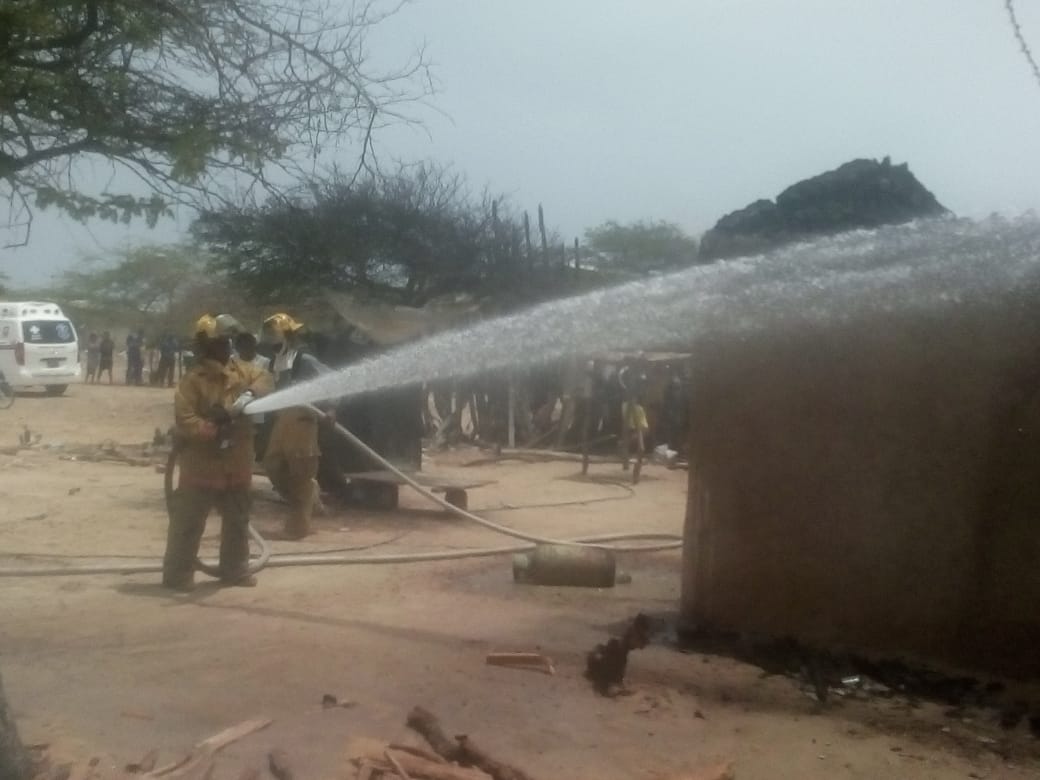 Incendio en vivienda en Manaure