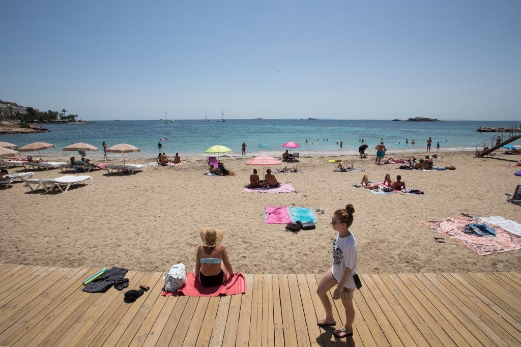 Playa en España, covid-19