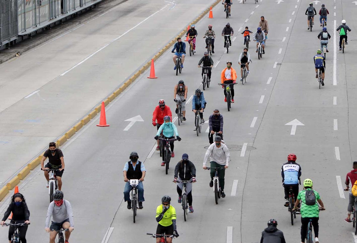 Ciclovía en Bogotá después de cuarentena, 30 de agosto de 2020