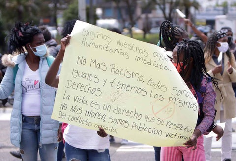 Protestas en la Fiscalía por masacres en Colombia