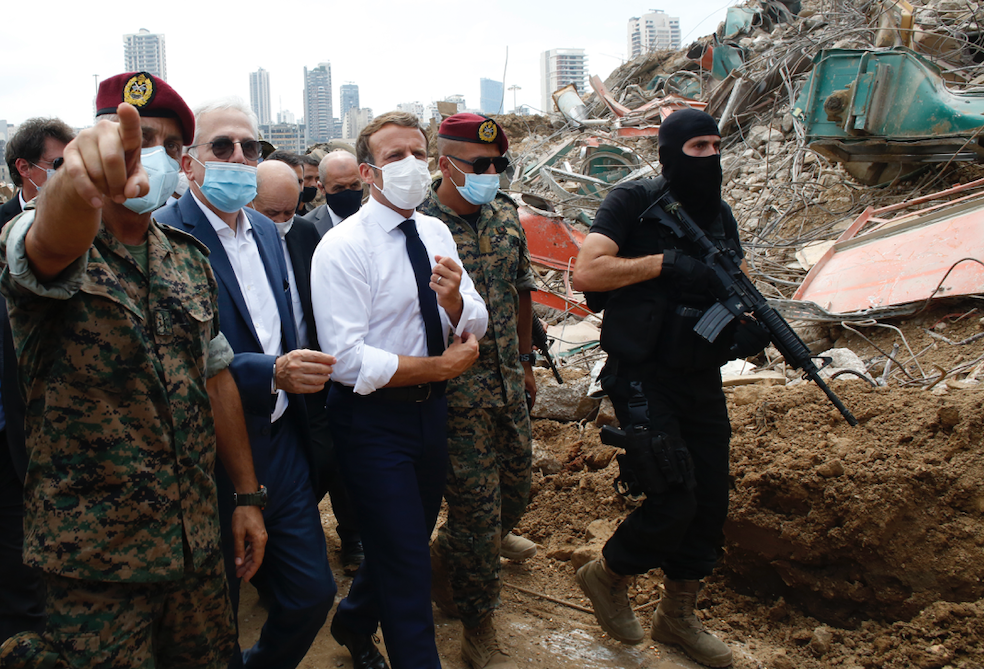 Presidente de Francia, Emmanuel Macron, visita Beirut