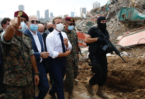 Presidente de Francia, Emmanuel Macron, visita Beirut