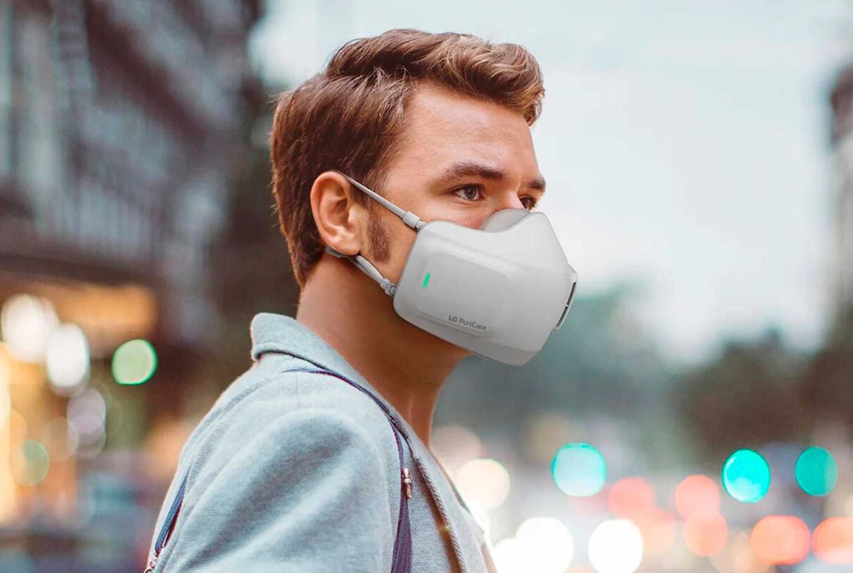 Tapabocas con purificador de aire