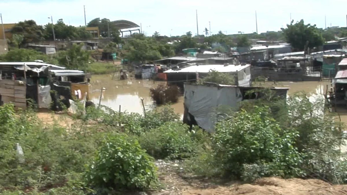 Asentamiento inundado en Maicao.