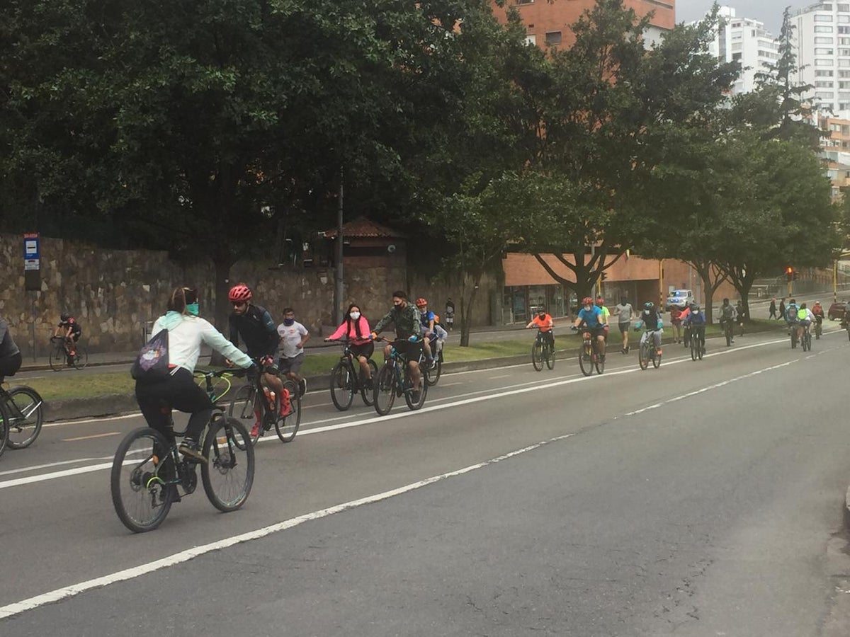 Ciclistas en Bogotá