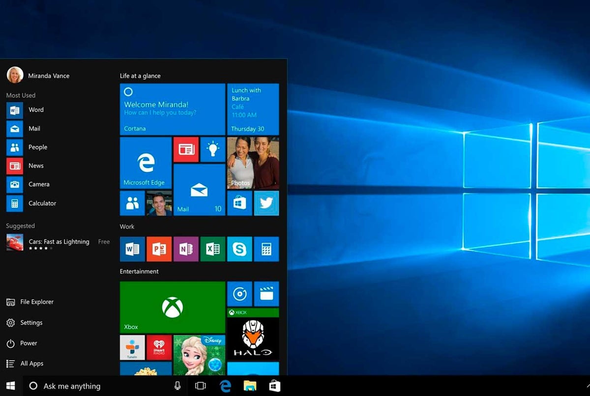 Escritorio de Windows 10