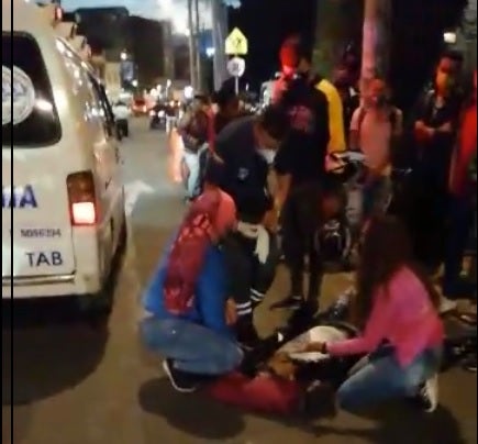 Accidente ciclista en Suba