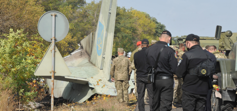 Accidente de avión militar en Ucrania