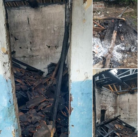 Parte de la estructura donde fue hallado el cuerpo, quedó destruida.