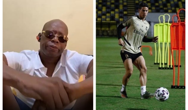 Faustino Asprilla y James Rodríguez, futbolistas colombianos