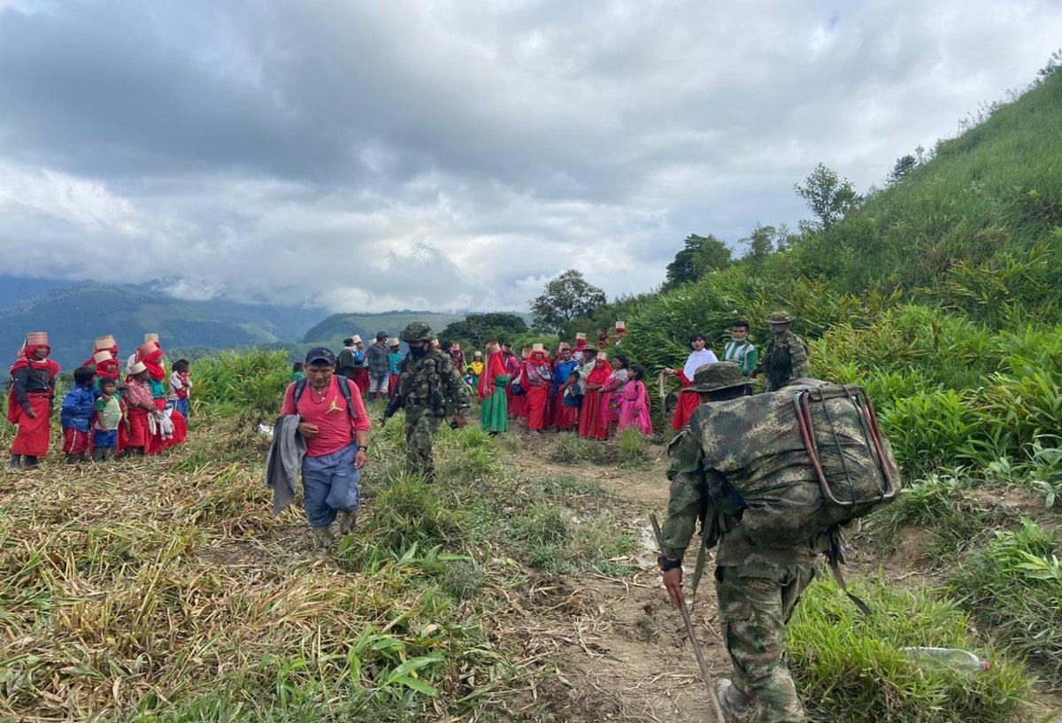 Ejército rescató el cuerpo de un indígena de Ituango que murió por una mina