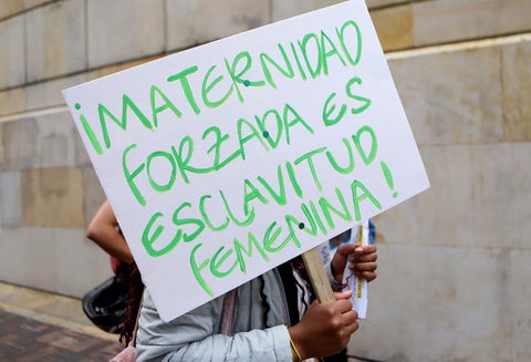 Protesta a favor del aborto en Colombia