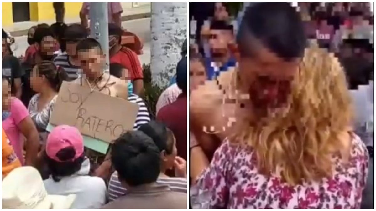 Presunto ladrón y su madre en México