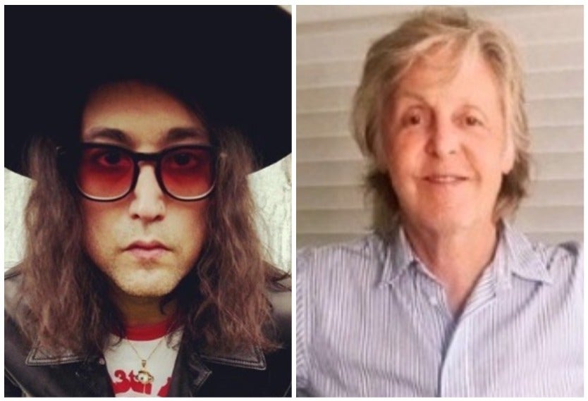 Sean Ono Lennon y Paul McCartney