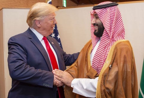 Presidente Donald Trump y Mohammed bin Salman, príncipe heredero de Arabia Saudita