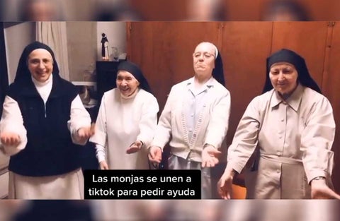 Monjas publican video TikTok para pedir donaciones