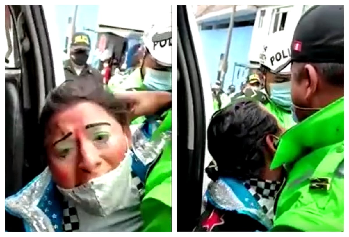 Payasos detenidos en Perú