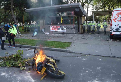 Protestas en Villa Luz por la muerte de Javier Ordóñez