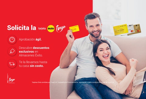 Conoce todos los beneficios que puede adquirir si obtienes la Tarjeta Éxito. ¡No esperes para tenerla!