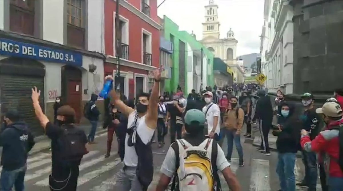 La sede centro de la Universidad de Nariño, fue escenario de algunos enfrentamientos