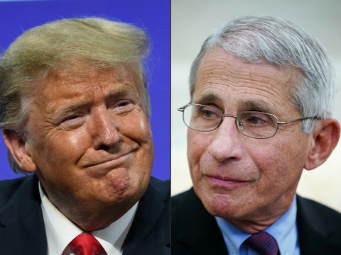 Trump y Anthony Fauci