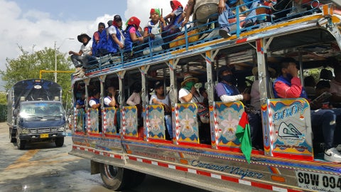 Durante 3 días las comunidades indígenas permanecieron asentadas en Cali.