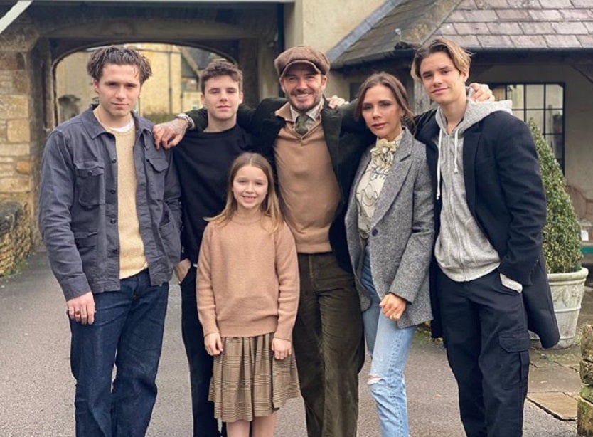 David Beckham y su familia