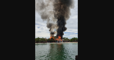 Incendio en zona insular de Cartagena