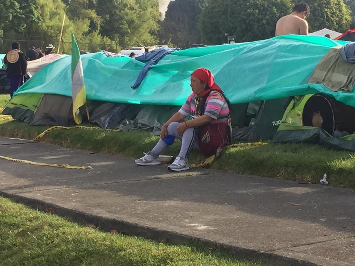 Mujer indígena en Bogotá